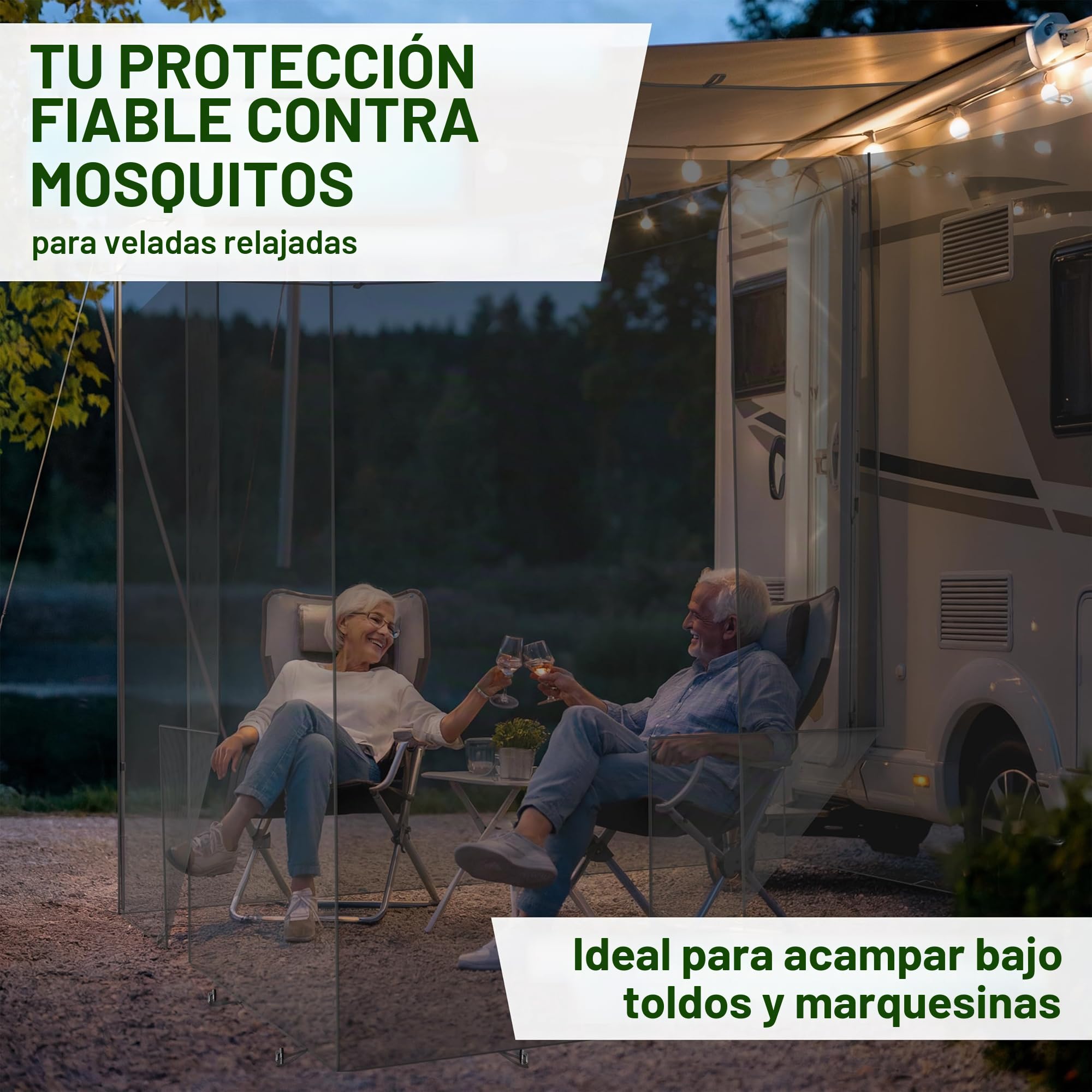 TTL GARDEN Mosquitera Deluxe XXL, 500 x 300 x 250 cm, color negro, malla fina de 0,07 mm, 3 entradas, resistente a los rayos UV y transpirable, protección contra insectos