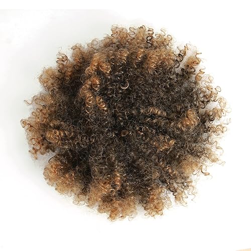 Miniatura 3 de Extensión de cola de caballo afro rizada con cordón para mujeres, cola de caballo afro con cordón, rizos afro esponjosos, piezas de cabello