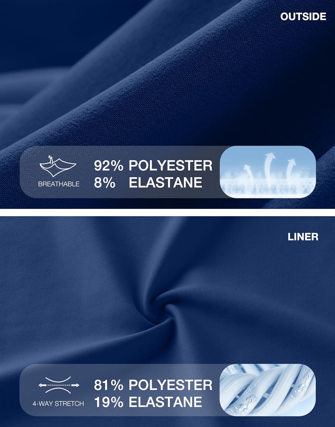 Soothfeel Women's 2 in 1 Athletic Running Shorts with Liner Zipper Pocket 5" High Waisted Gym Workout Tennis Shorts for Women - Image 6