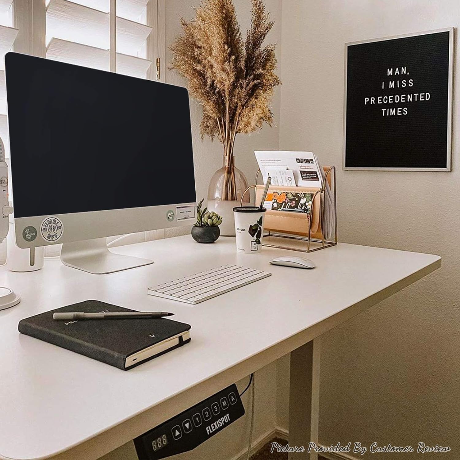 Flexispot EN1 Electric Height Adjustable Standing Desk, 48" Sit Stand Up Computer Desk Workstation for Home Office with Memory Controller (White Frame/White Desktop, 48 x 24 inch) : Home & Kitchen