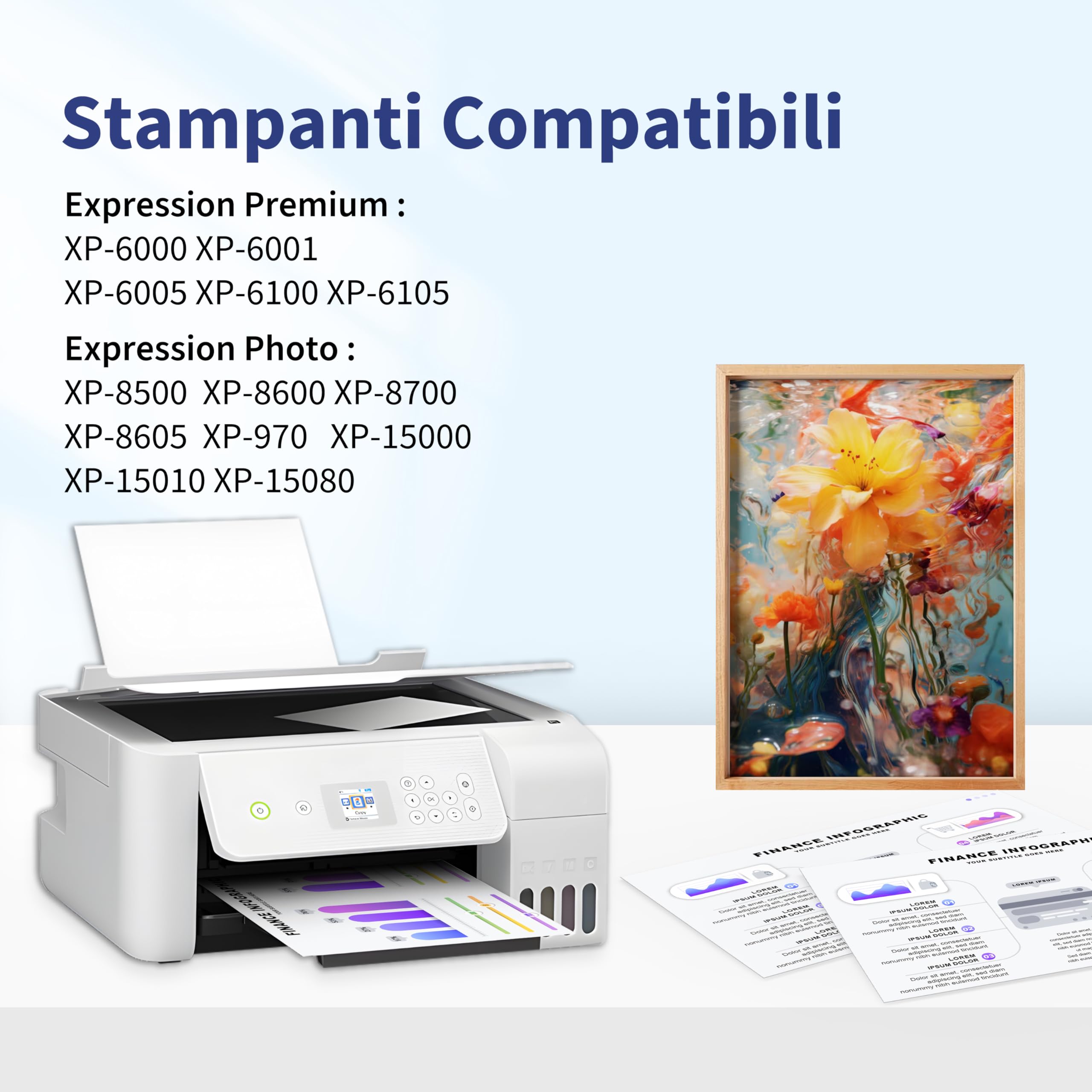 T3661 Scatola di Manutenzione Compatibile con Epson T3661 Contenitore di Manutenzione T 3661 C13T366100 con XP-6000 XP-6100 XP-8500 XP-6001 XP-6005 XP-6105 XP-8600 XP-8605 XP-970, 1-Pezzi