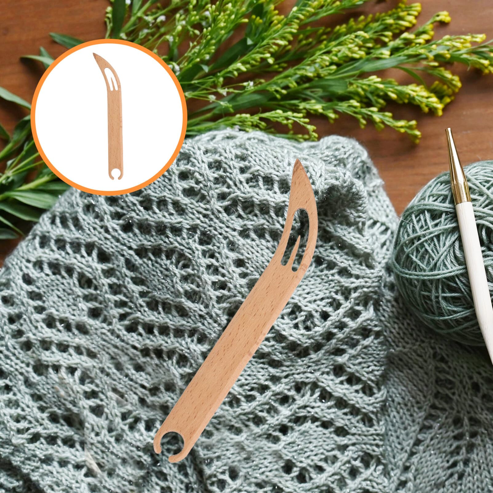 HOODANCOS Weaving Crochet Tool Wooden Weaving Shuttle Sticks for Tapestry Making DIY Projects