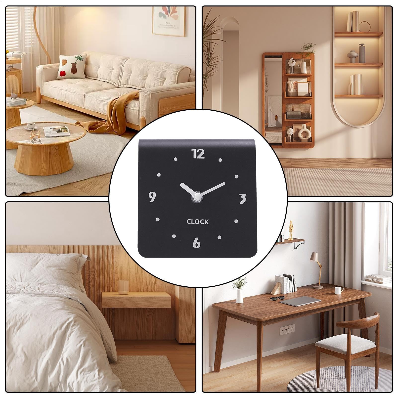 Reloj de mesa analógico silencioso moderno decorativo para sala de estar oficina dormitorio