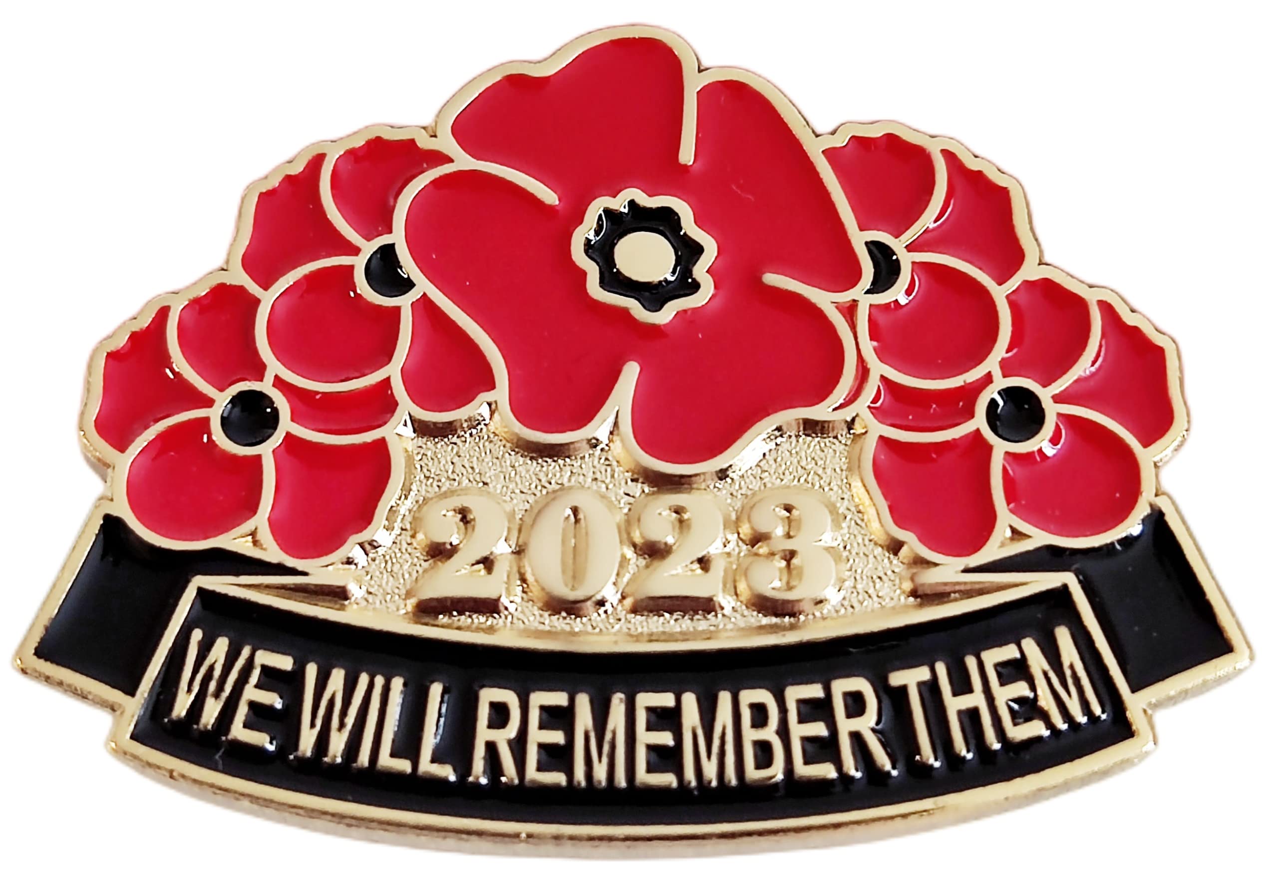 best badge2024 Poppy Pin Badges Brooch Remembrance Day Pin We will Remember Them Veterans Memorial