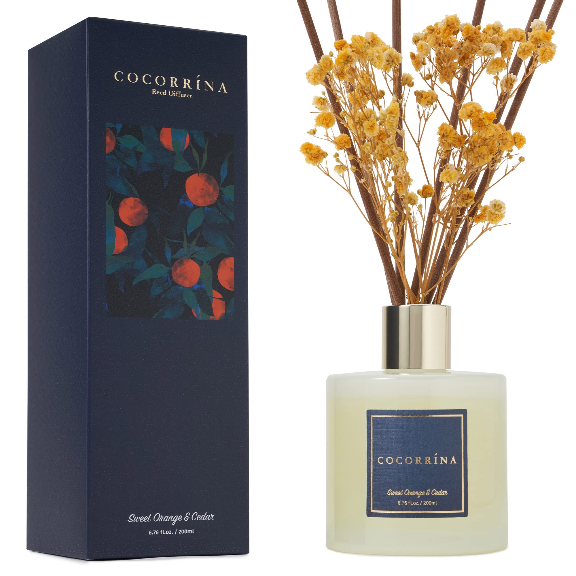 COCORRÍNA Reed Diffuser Set Sweet Orange Cedar