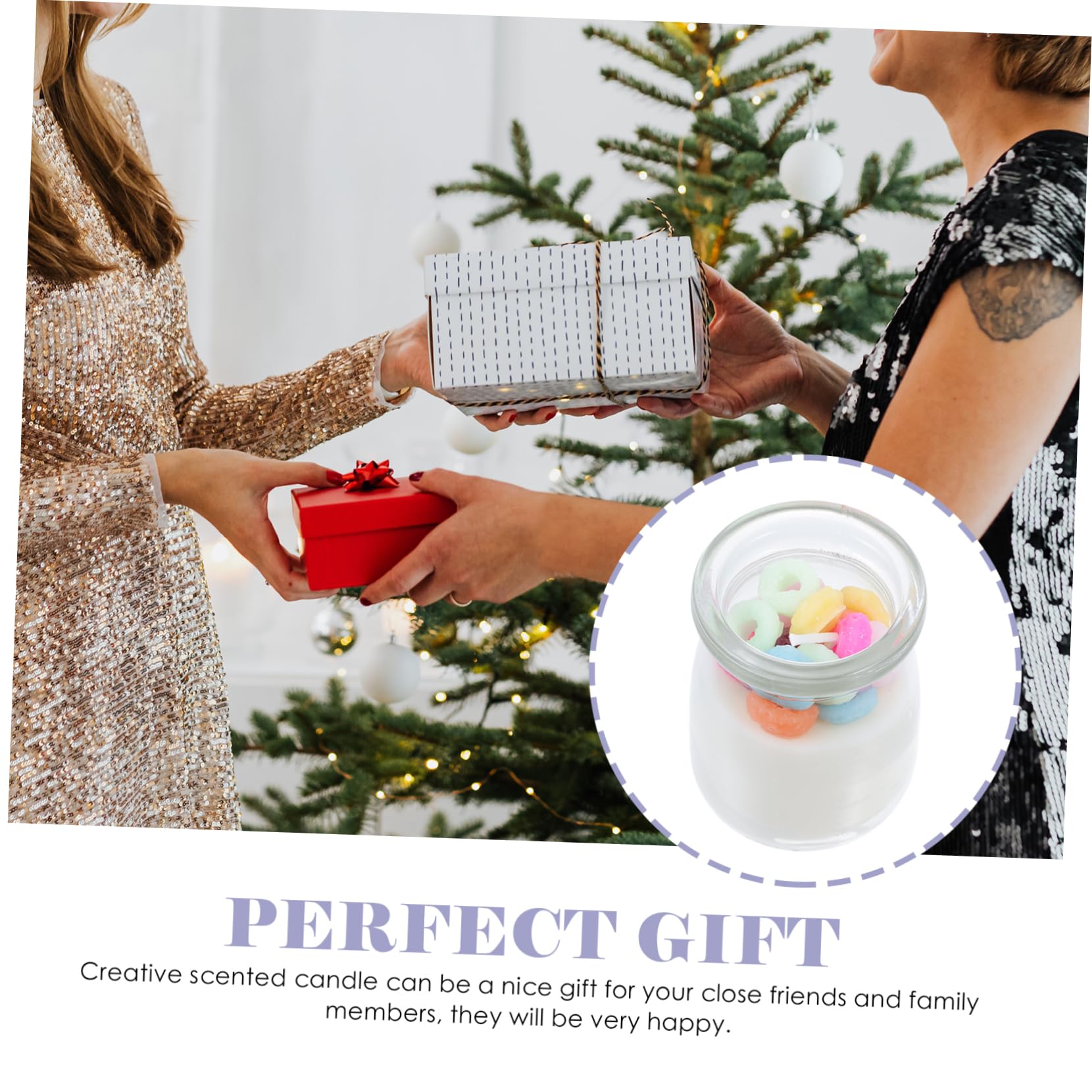 2 Stück Sojawachskerze Duft von Donut und Oolong Kleine Dekorative Duftkerze für Aromatherapie Perfektes für Familie Vielseitig Einsetzbar Wohnräumen