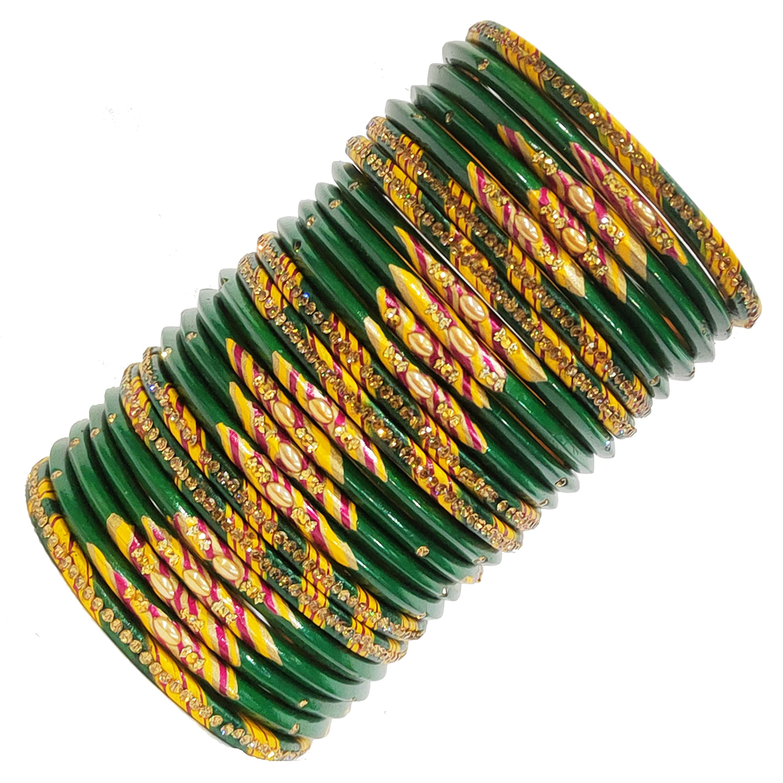Lahthi Wala Lac Bangles set for women pack of 24 color green 2.6 (B0C8J92MH4) Amazon Price History, Amazon Price Tracker