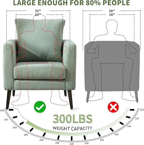 Miniatura 87 de Silla decorativa moderna, sillón tapizado con almohada, sofá individual de tela con asiento de salón y patas de madera, silla decorativa para sala