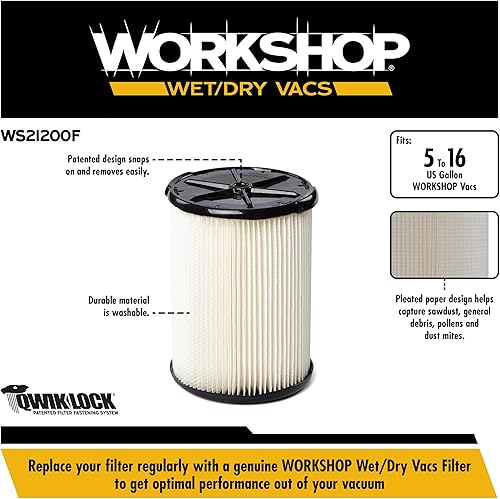 Miniatura 3 de Taller mojadoseco VACS de 3a 4.5-galones. filtro estándar para aspiradora