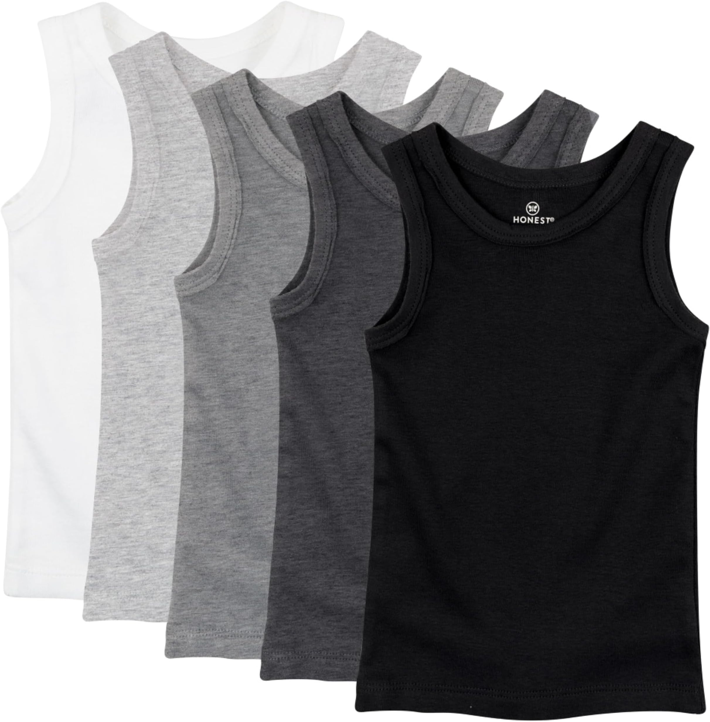 Unisex-Baby Sleeveless Muscle T-Shirts 100% Organic Cotton for Infant Baby and Toddler Boys, Girls