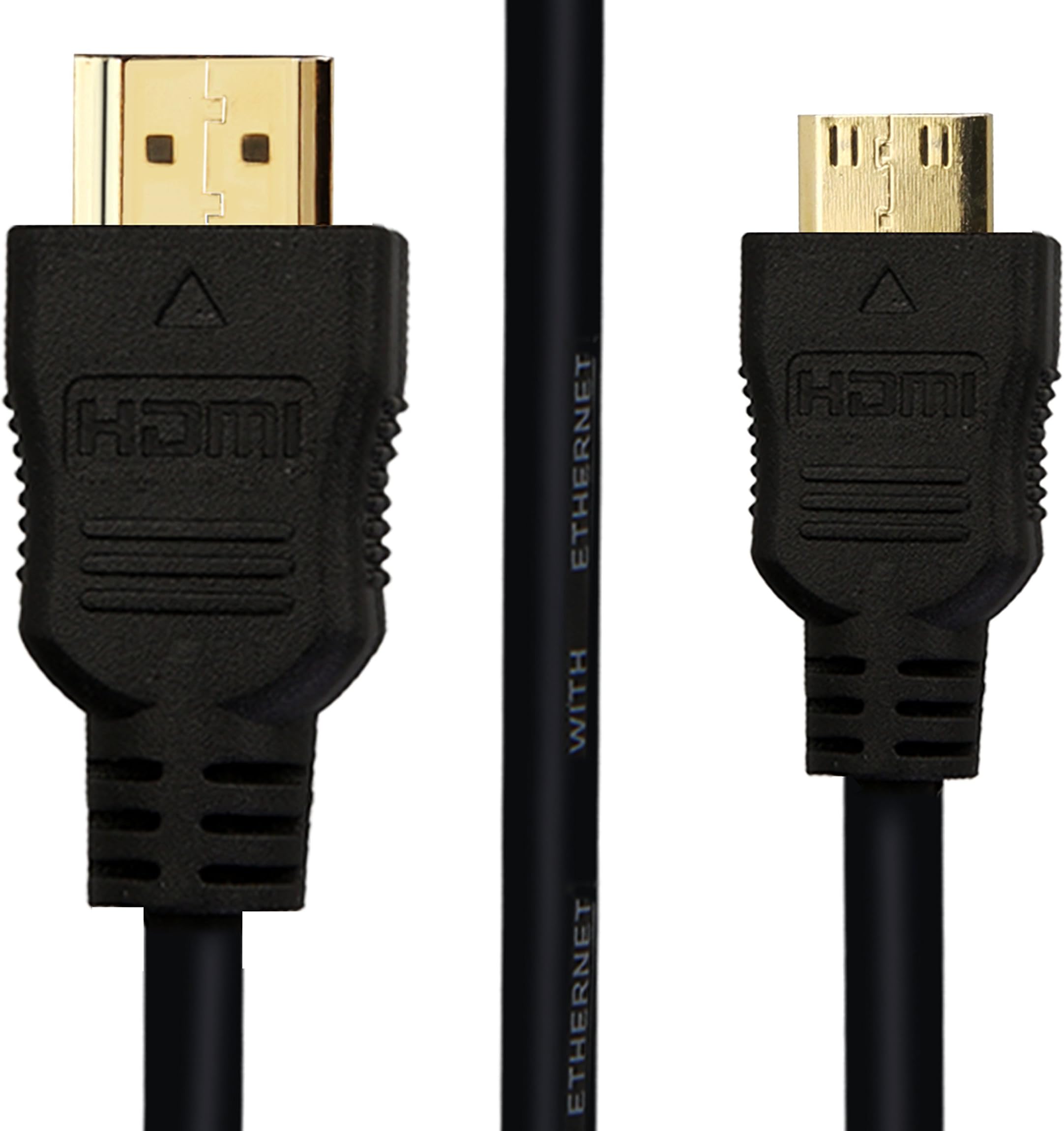Yason High Speed-hdmi to Mini Hdmi Cable - 3d & 4k Resolution Ready with Ethernet - 3 Feet/ 1 Meter (3 Feet 2pack)