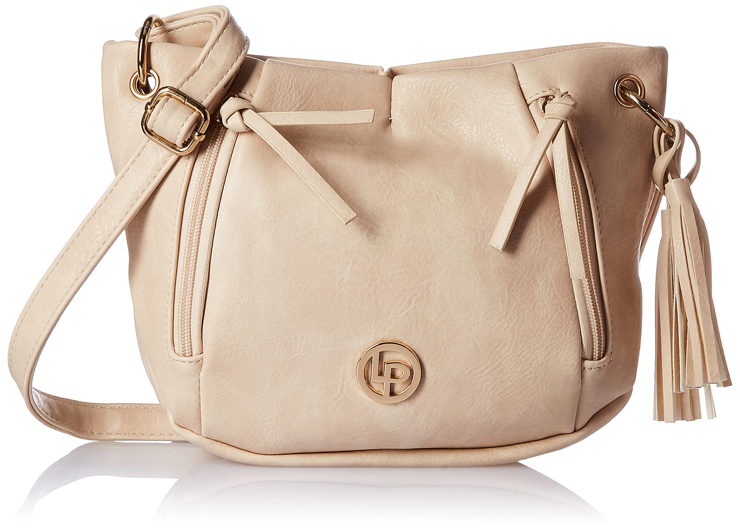 Women's Artificial Leather Sling bag Peach Coloured (BEIGE)-image-31