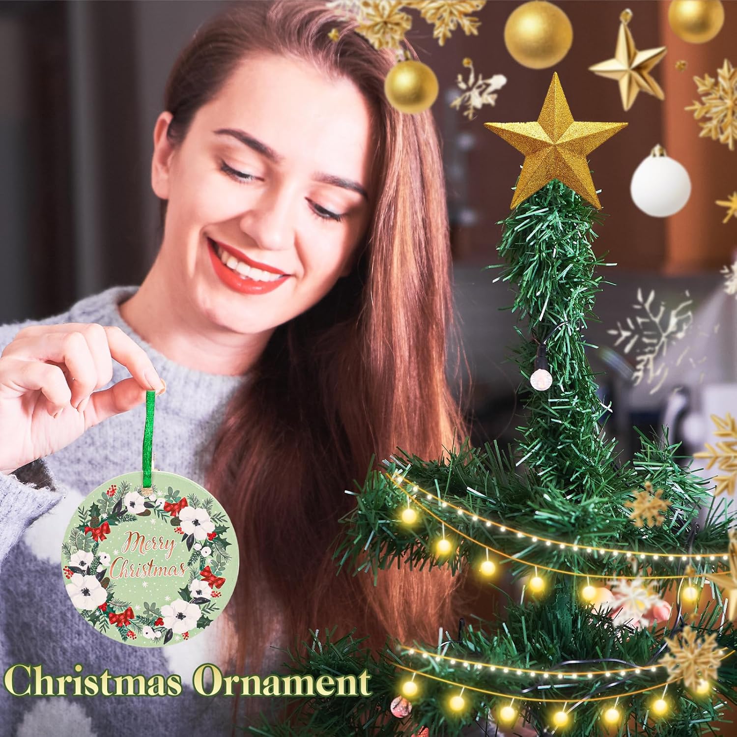 Christmas Gifts for Women 2025,Unique Green Christmas Vibe Holiday Gift Sets for Women,Teen Girls,Mom,Wife,Sister,Friends with Blanket Mug Candle