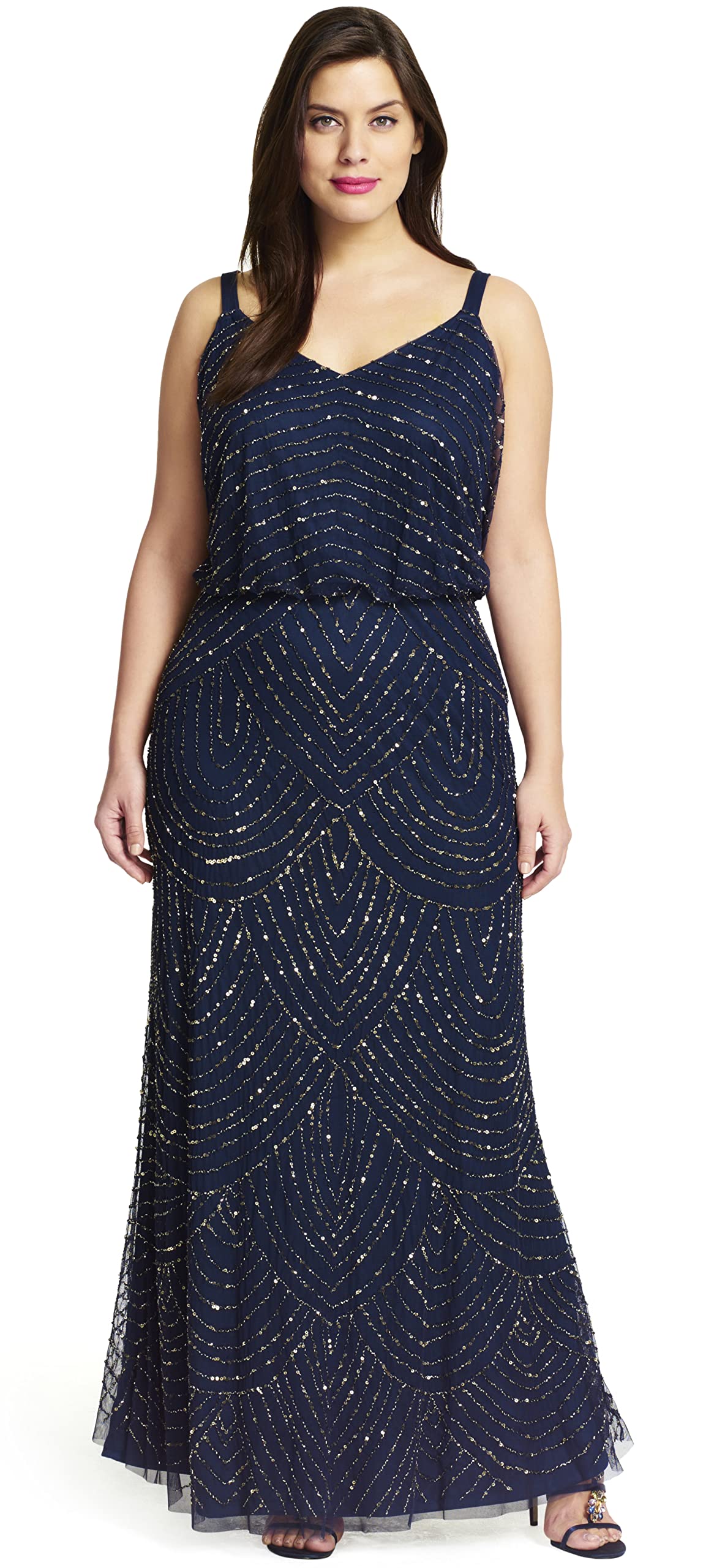 Adrianna Papell Women's Long Blouson Dress