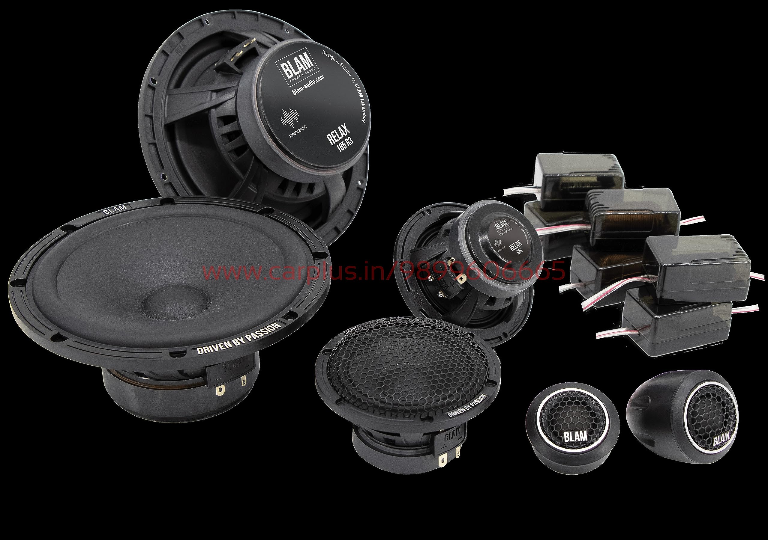 KMH Blam 3 Way Component Speaker High Performance Car Sound System (165R3) Maximum Power 150 W/Nominal Power 75 W Frequency Response 60 Hz – 8 kHz for car