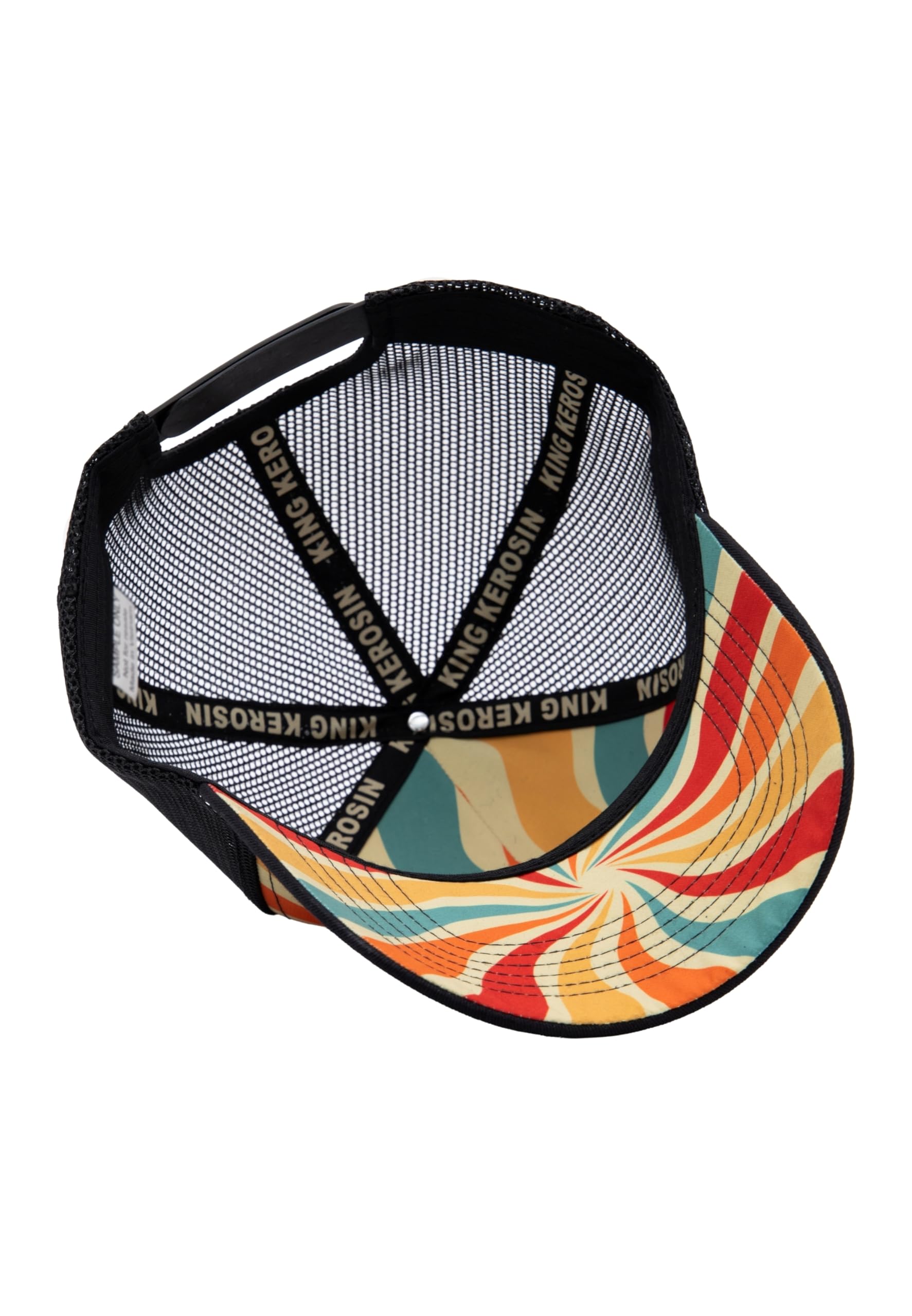King Kerosin Czapka Highway LogoKerosin Męska - Krzywa Krawędź Czapka Baseballowa Trucker Snapback, z Daszkiem, Daszek Wiosna/Lato Wiosna Lato, Wielobarwna, Talla única