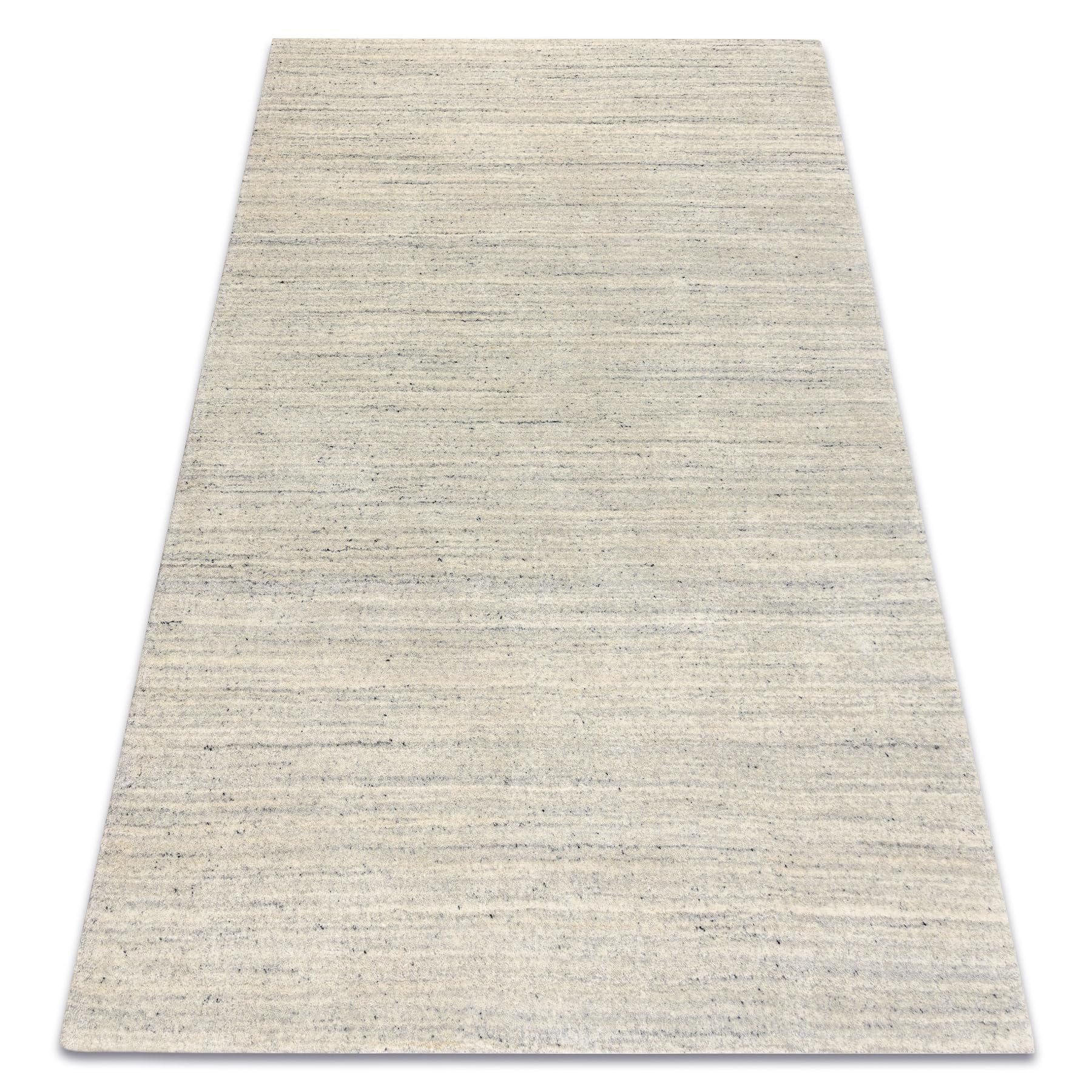 rugsx Wollteppich Berber Loom hellsilber - handgewebter Boho Teppich, melierter Wohnzimmer Teppich, dick und weich 60x90 cm
