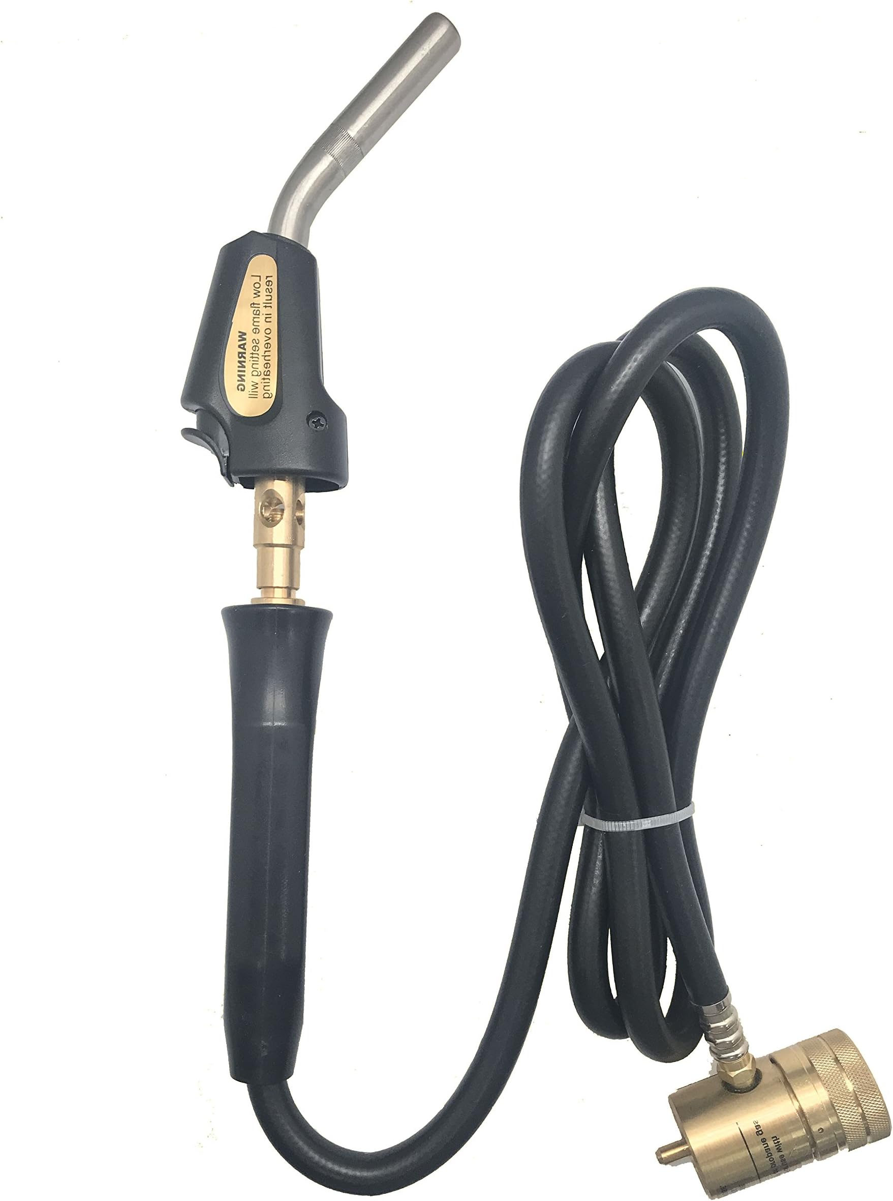 All Splendid Self-Lighting Adjustable Swirl Flame Heavy-Duty Trigger-Start MAPP Propane Blow Torch (Stainless Steel Tip OD 0.4 in (9.8 mm), With 5 Ft./1.5 m hose)