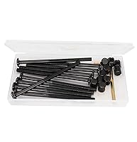 Vista 4 de cSeao Juego de 15 tornillos hexagonales negros M6 de 0.591 in para muebles y sillas de cuna