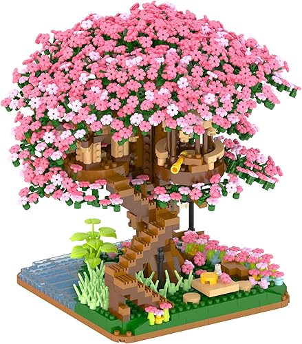 Vista 3 de Yushinv Juego de construcción de cerezo bonsái, kit de construcción musical de escena original 2008 piezas, tipo: sinfonía. Juego de construcción