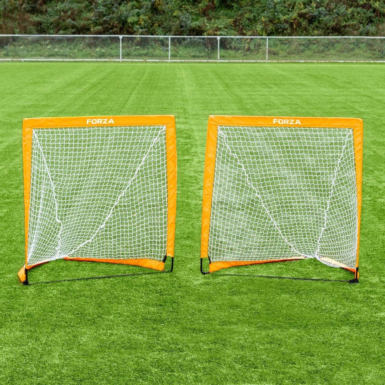 FORZA Flash Pop-Up Lacrosse Goal - [4ft x 4ft] | Pop Up Goal for Lacrosse Training & Matches | Indoor/Outdoor Goals | Portable Goal with Carry Bag | Single or Pair : Sports & Outdoors