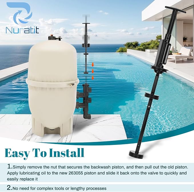 Kit de Reemplazo de Conjunto Eje de Pistón 263055 para Válvula de Piscina miniatura 5