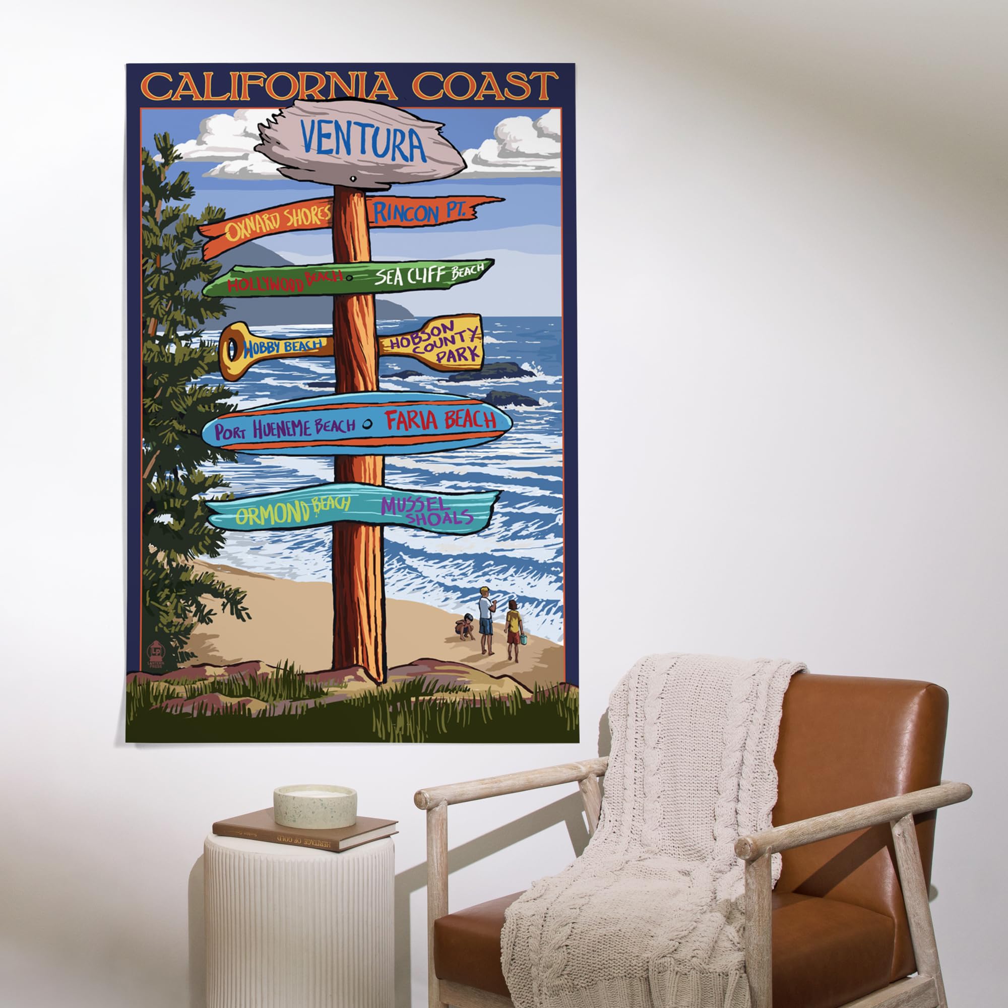 Amazon.co.jp: ポスター カリフォルニア州ベンチュラ 行き先案内