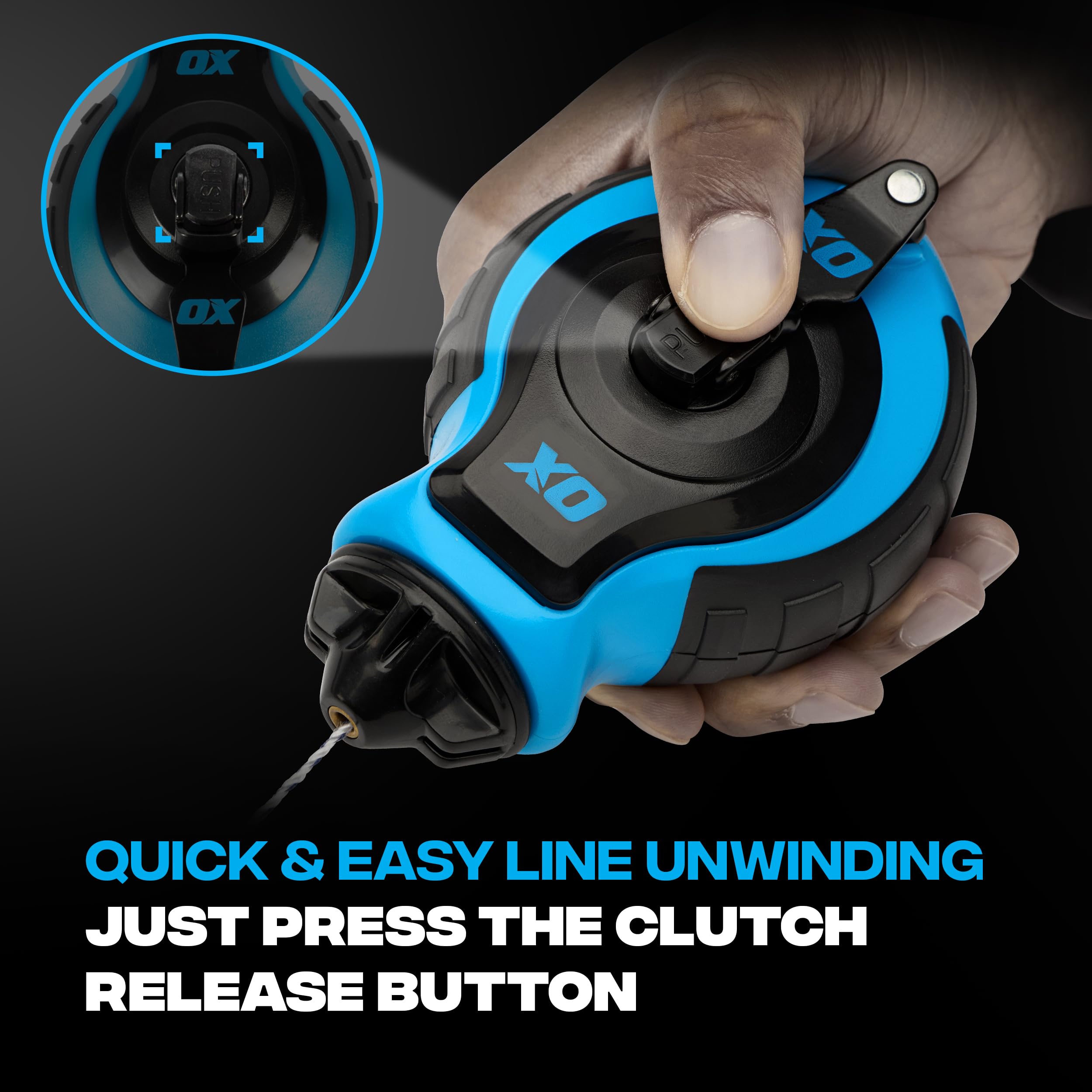 OX Chalk Line Reel & Chalk Combo - Accurate Marking -5