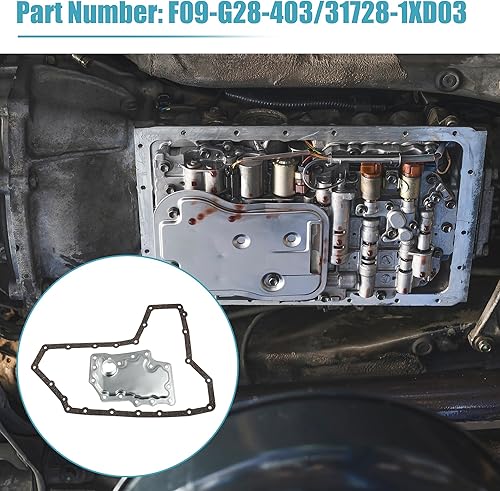 Miniatura 3 de uxcell 1 juego de repuesto de filtro de transmisión automática para NISSAN ALTIMA 2007-2008 No.F09-G28-40331728-1XD03 Metal