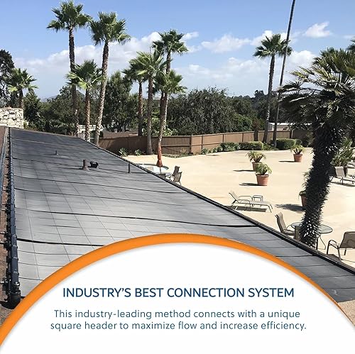 Miniatura 4 de SolarPoolSupply Kit de bricolaje de calentador solar de piscina de grado industrial, sistema de montaje superior sin tirantes de viento alto y