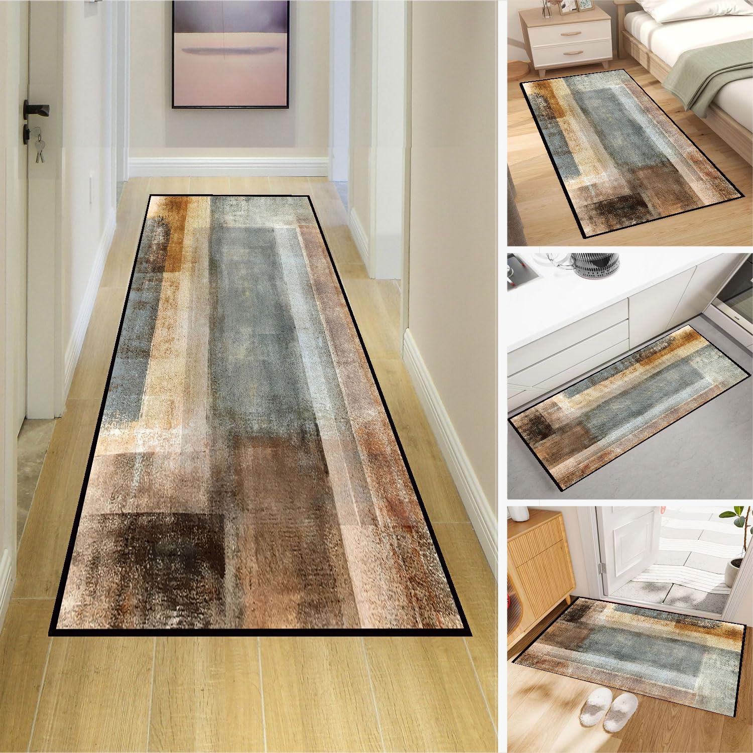 Dmkjdzsw S Carpet Runner，Non Lip Backing For Kitchen Floor，Long Hallway Hall Runner Narrow Rug - Cotton Pile