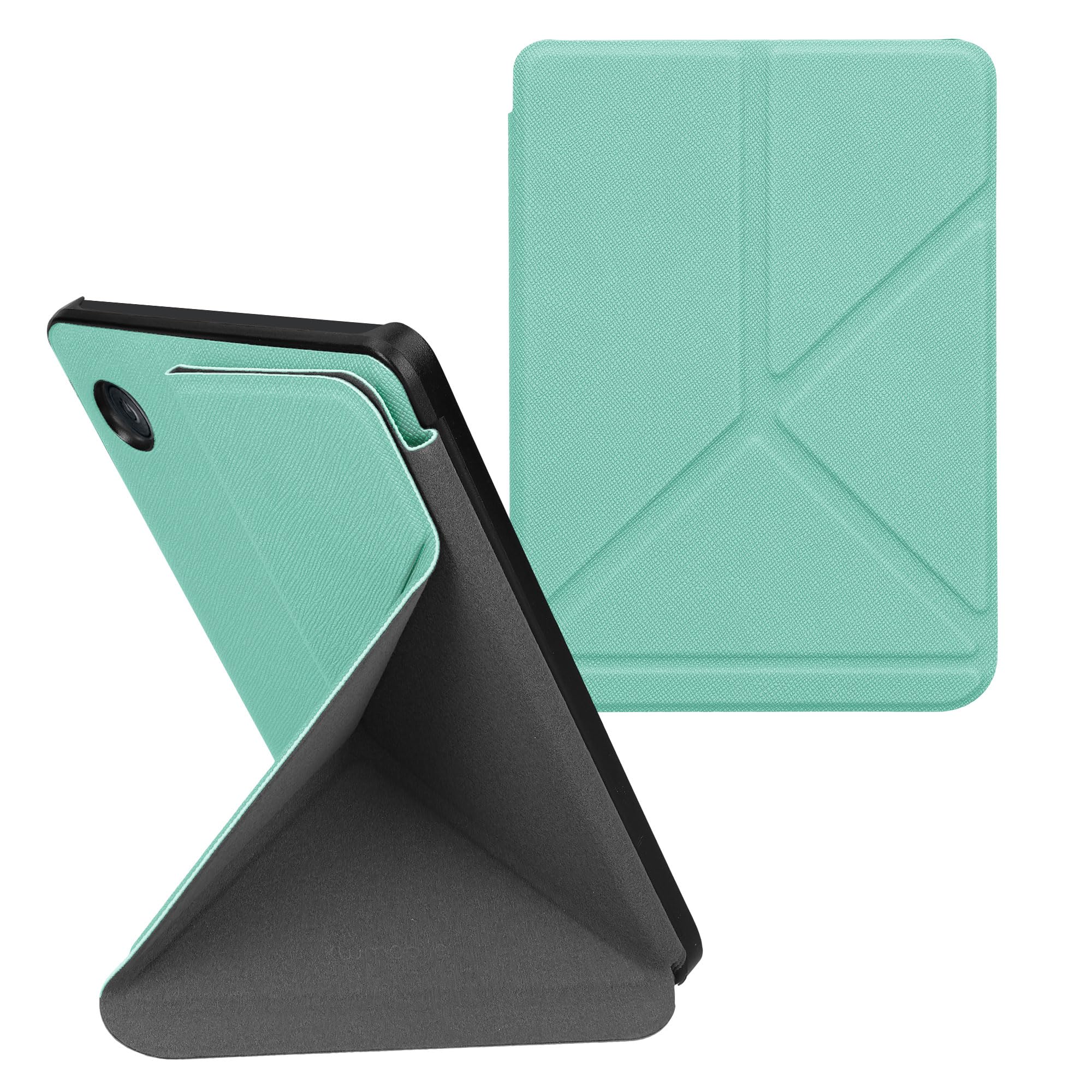 kwmobile Custodia Pieghevole Compatibile con Kobo Clara BW/Colour Cover - Cover Magnetica Pelle PU eReader con Stand - menta