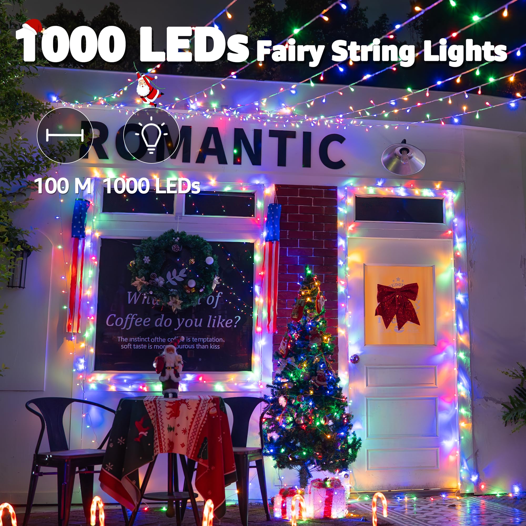 Hopexy Fairy Lights Plug in, 100m 1000 LEDs Fairy Lights Mains Powered with Timer - Image 2