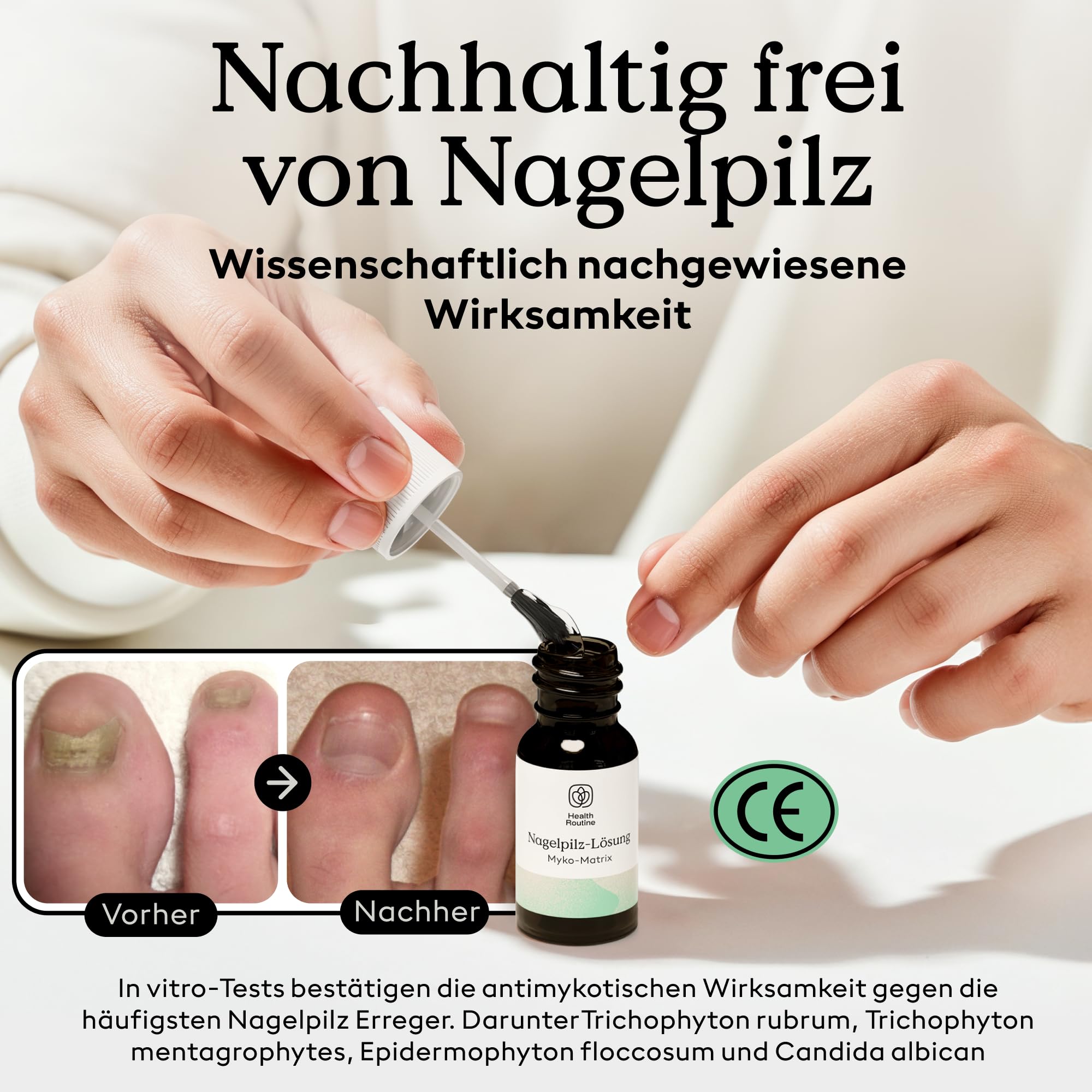 Health Routine Myko-Matrix Nagelpilz Lösung – CE-zertifiziertes Medizinprodukt - Nagelpilz Nagellack zur Nagelpflege – Entwickelt in Österreich - Nagelhärter - Nagelöl Geeignet für Fuß & Hand