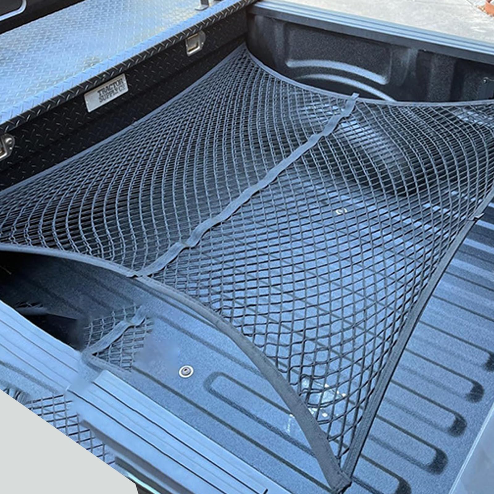 Filet de Chargement Elastique 1.2mx1.2m Filet de Cargaison Filet de Coffre de Voiture Filet de Bagages avec 6 Crochets Organisateur Filet de Rangement Voiture Maille pour Camions, SUV