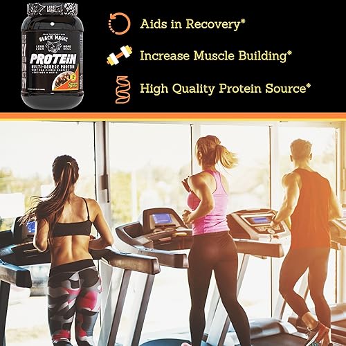 Miniatura 4 de Black Magic - Proteína multifuente  Complejo de suero de leche huevo y caseína con enzimas y polvo MCT  Pre entrenamiento y después del