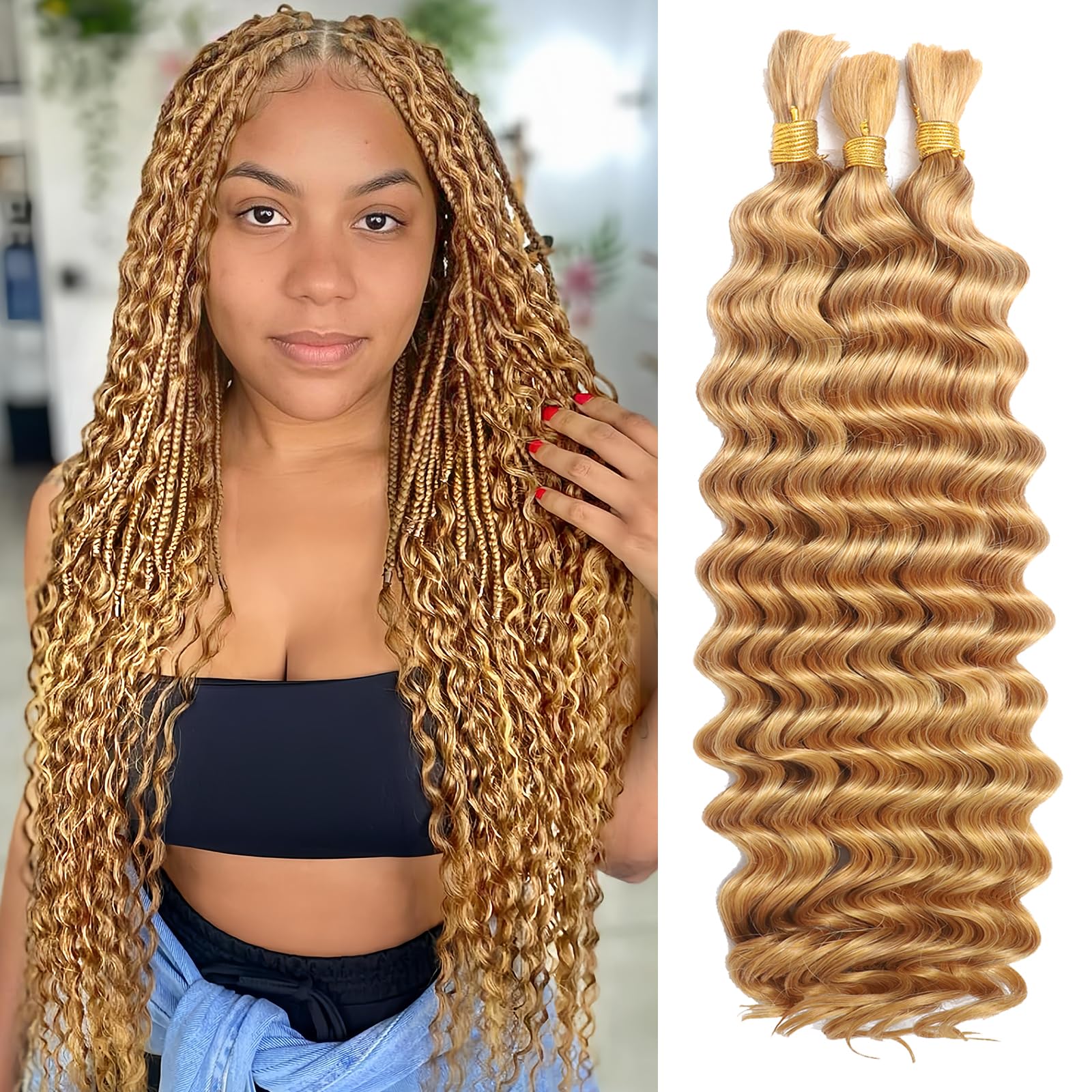 Boho Braids Hair Extensions - 20 Inch Curly Wave -11