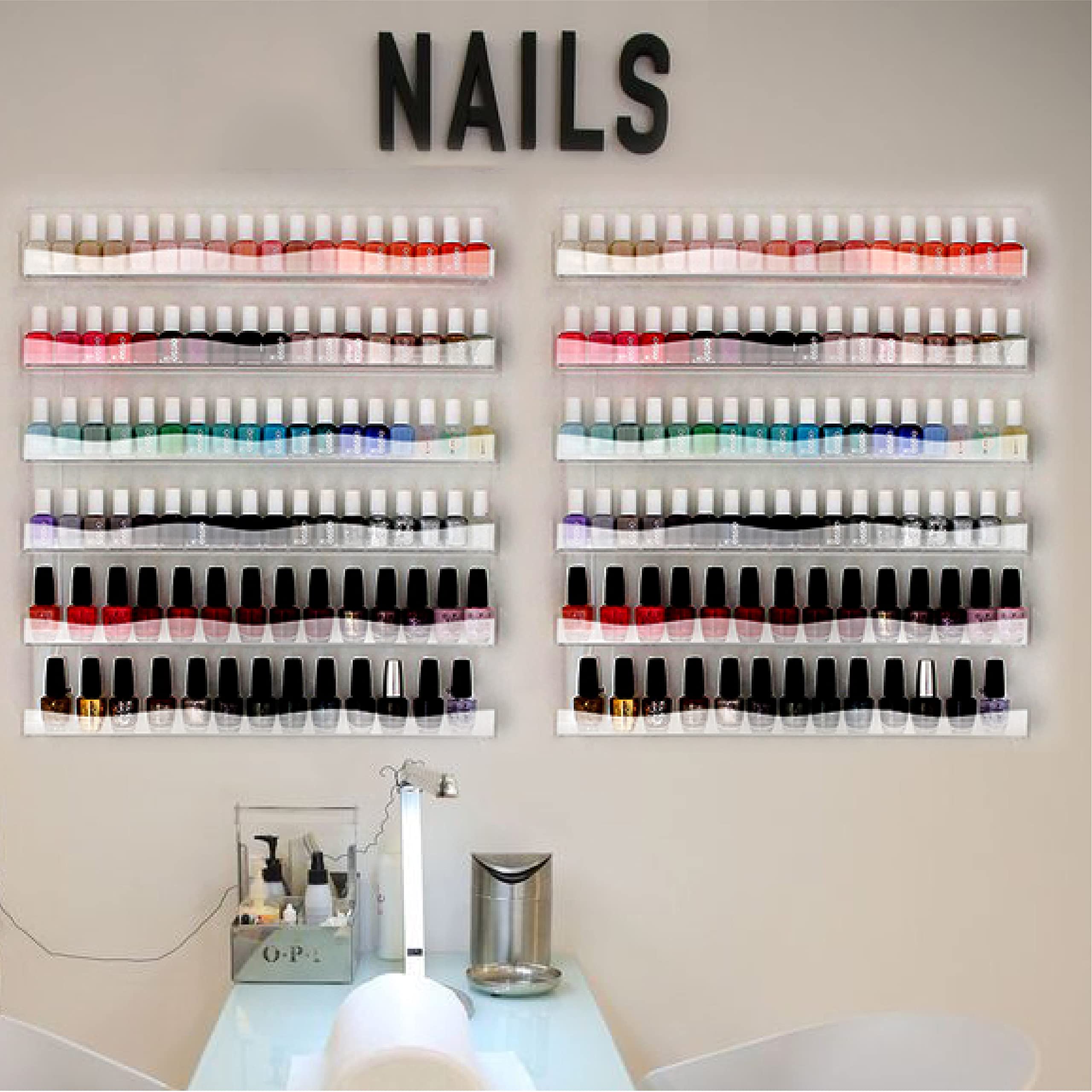 Wall Mounted Nail Polish Display Stand Simple Storage Display