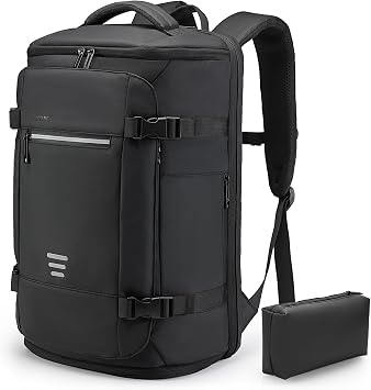 Flight Approved Travel Backpack for Men Women Large Lightweight Carry-on Laptop Backpack 30L Business Backpack Water-Resistant Rucksack Fits 17.3 inch Laptop for College Work Travel with a Small Bag