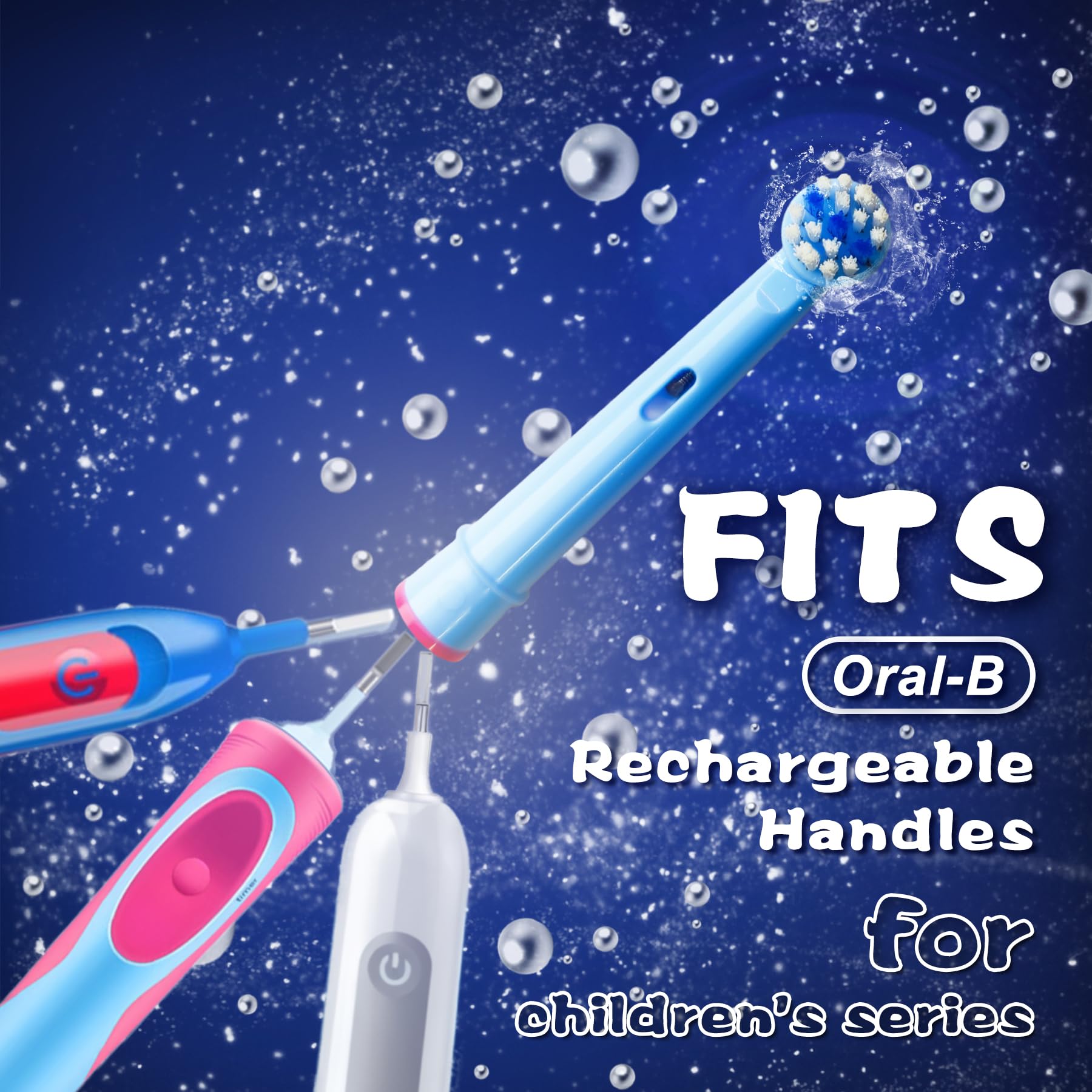 ibrush EB17-X Replacement Brush Heads Compatible with Oral-B Electric Toothbrushes – 1 Pack (8 pcs), Standard Firmness, Durable Design, Easy to Install, Long-Lasting Toothbrush Refills
