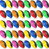 Vista 1 de Woanger 40 mini bolas de fútbol de espuma en espiral de dos tonos, a granel de 5 pulgadas, suaves, pequeñas, impermeables, para niños, juguetes