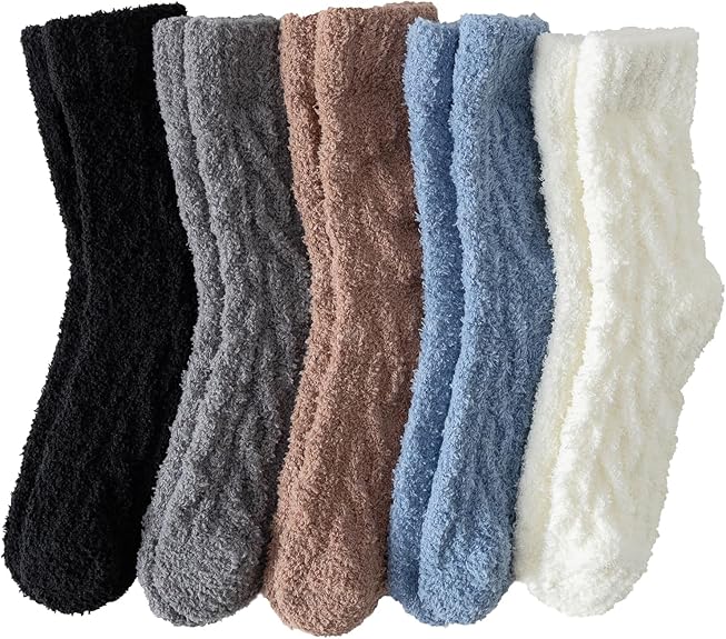 Warm & Cozy Gifts for Women, Fluffy Fuzzy Sock, Plush Sleeping Slipper Socks - Soft Warm Fabric