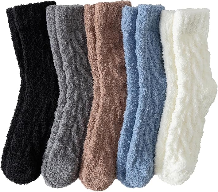 Warm & Cozy Gifts for Women, Fluffy Fuzzy Sock, Plush Sleeping Slipper Socks - Soft Warm Fabric