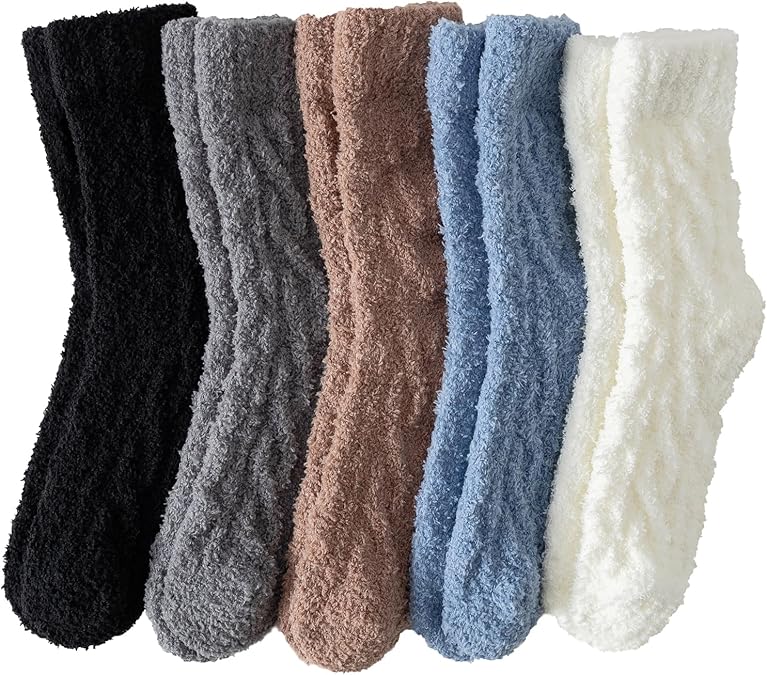 Warm & Cozy Gifts for Women, Fluffy Fuzzy Sock, Plush Sleeping Slipper Socks - Soft Warm Fabric