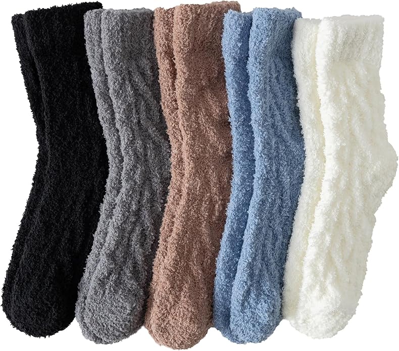 Warm & Cozy Gifts for Women, Fluffy Fuzzy Sock, Plush Sleeping Slipper Socks - Soft Warm Fabric