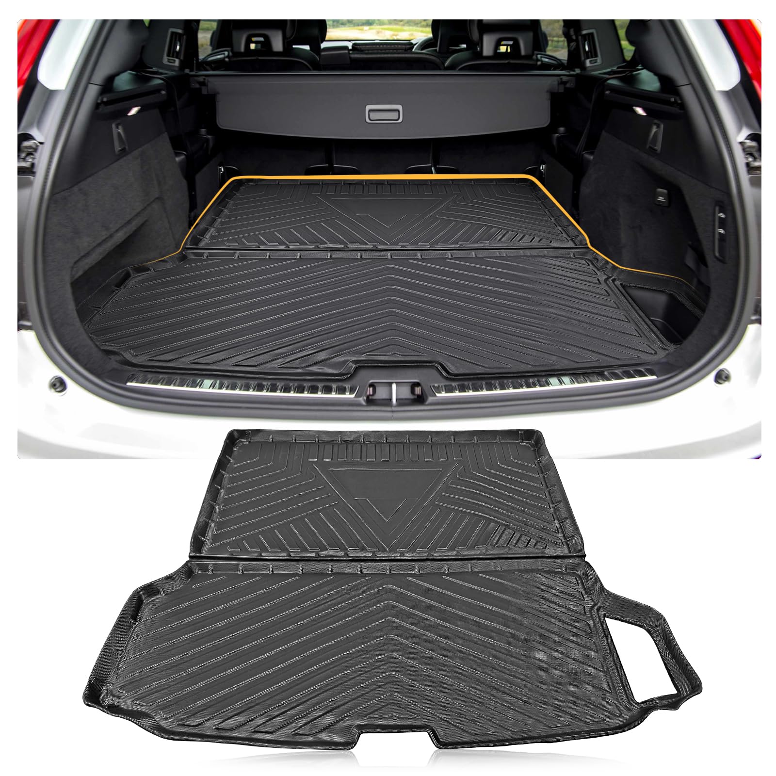 MOTOS Rubber Boot Mats Fits For Volvo S90 Since 2016 Improve Your