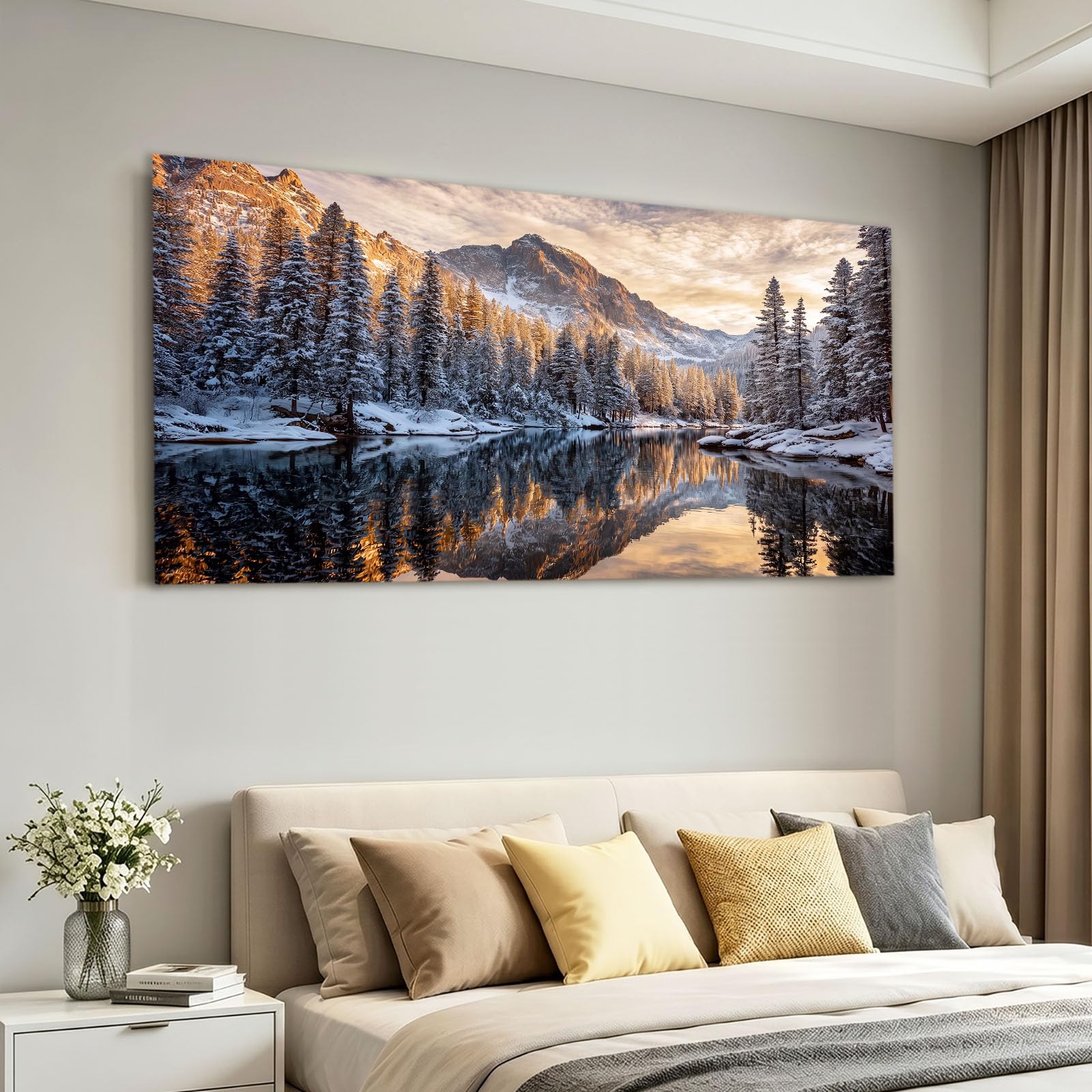 Naturalny krajobraz Mały obraz Dekoracja ścienna, Wielokolorowy, 90 x 60 cm