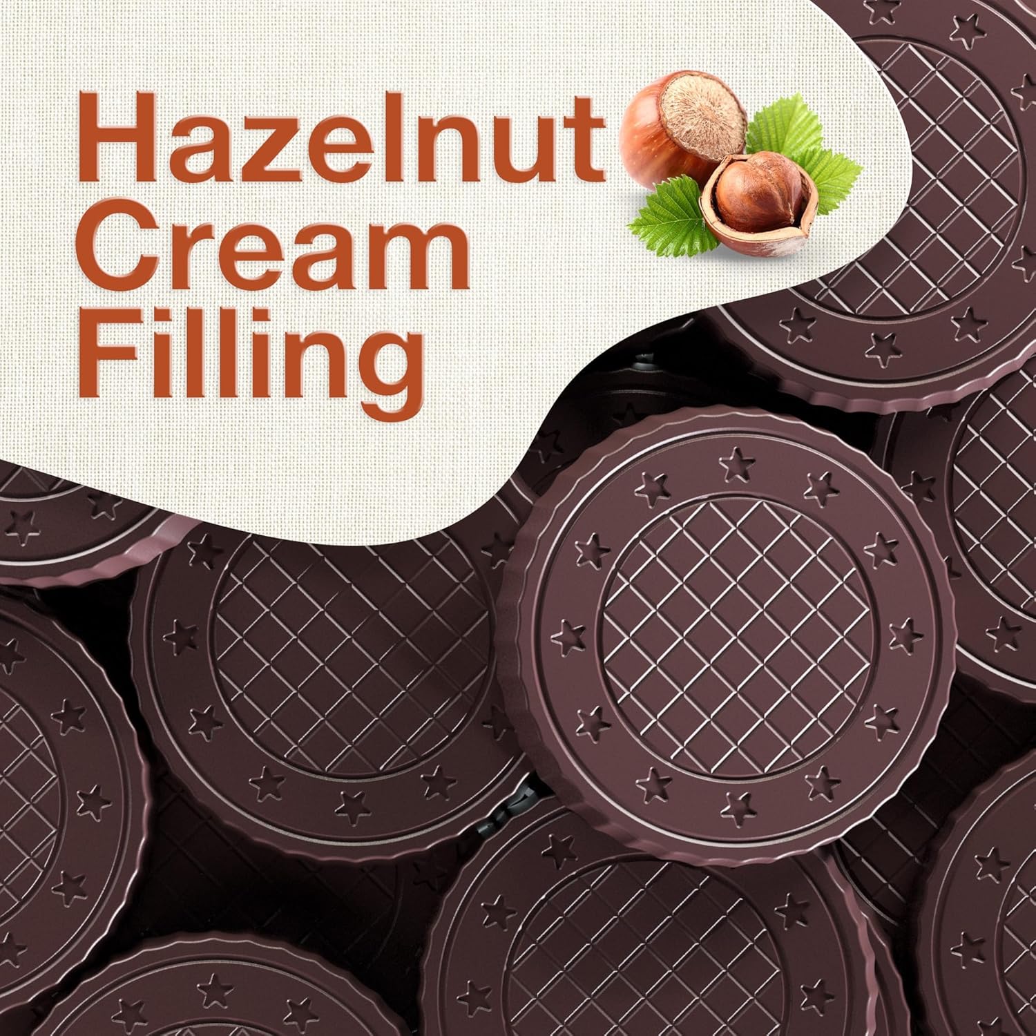 Fiorella Crunch Wafer Cookies - Delicious Chocolate Covered Crispy Thin Wafers with Layers of Hazelnut Cream Filling, Individually Wrapped, Perfect for Snacks, (Pack of 18) - Image 5