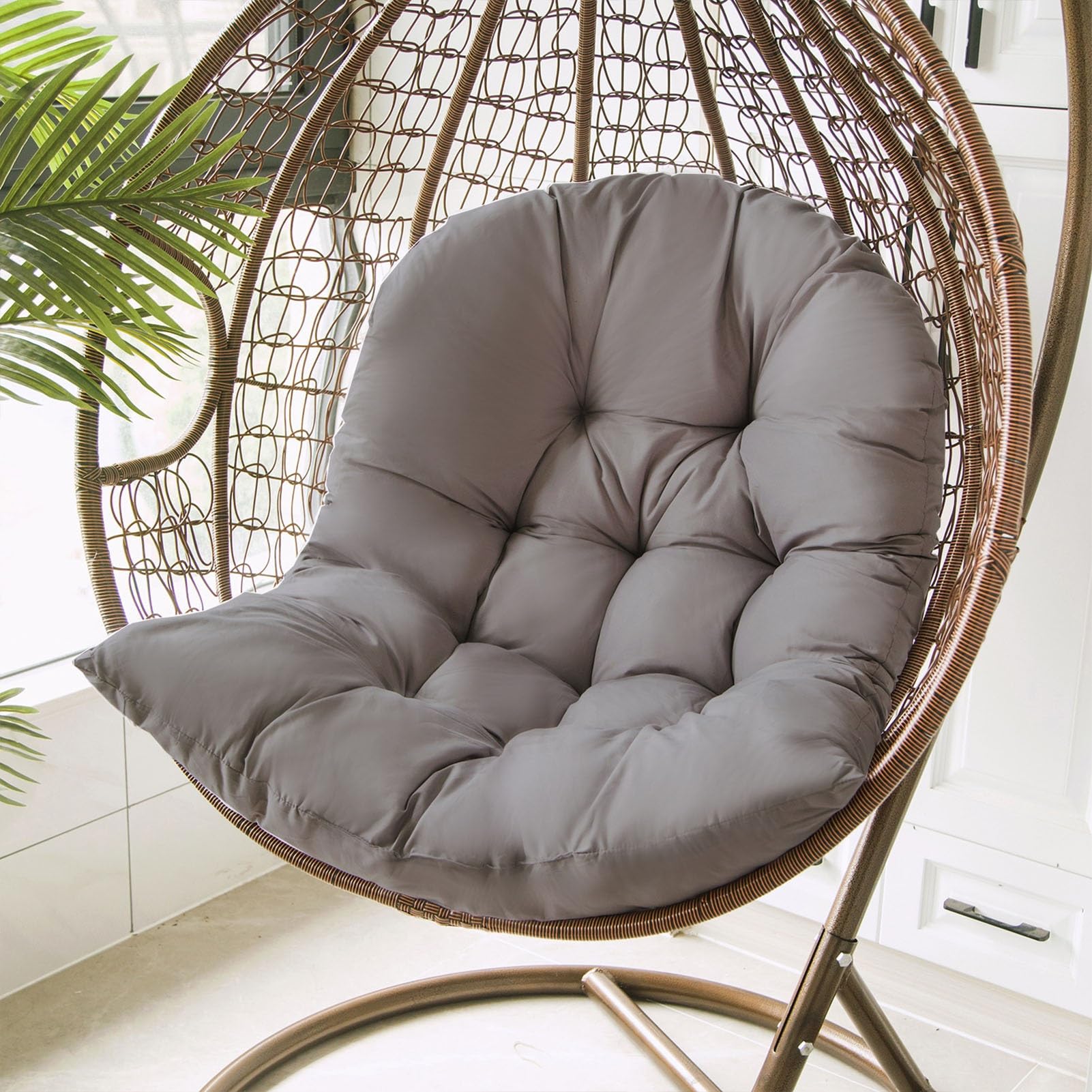 Balançoire Panier Suspendu Coussin de siège Respirant éPaissir Coussins pour Chaise à œUfs Suspendue, Amovible Chaise Oeuf Suspendue pour Patio Jardin Extérieur - Uniquement des Coussins À Vendre(A9)