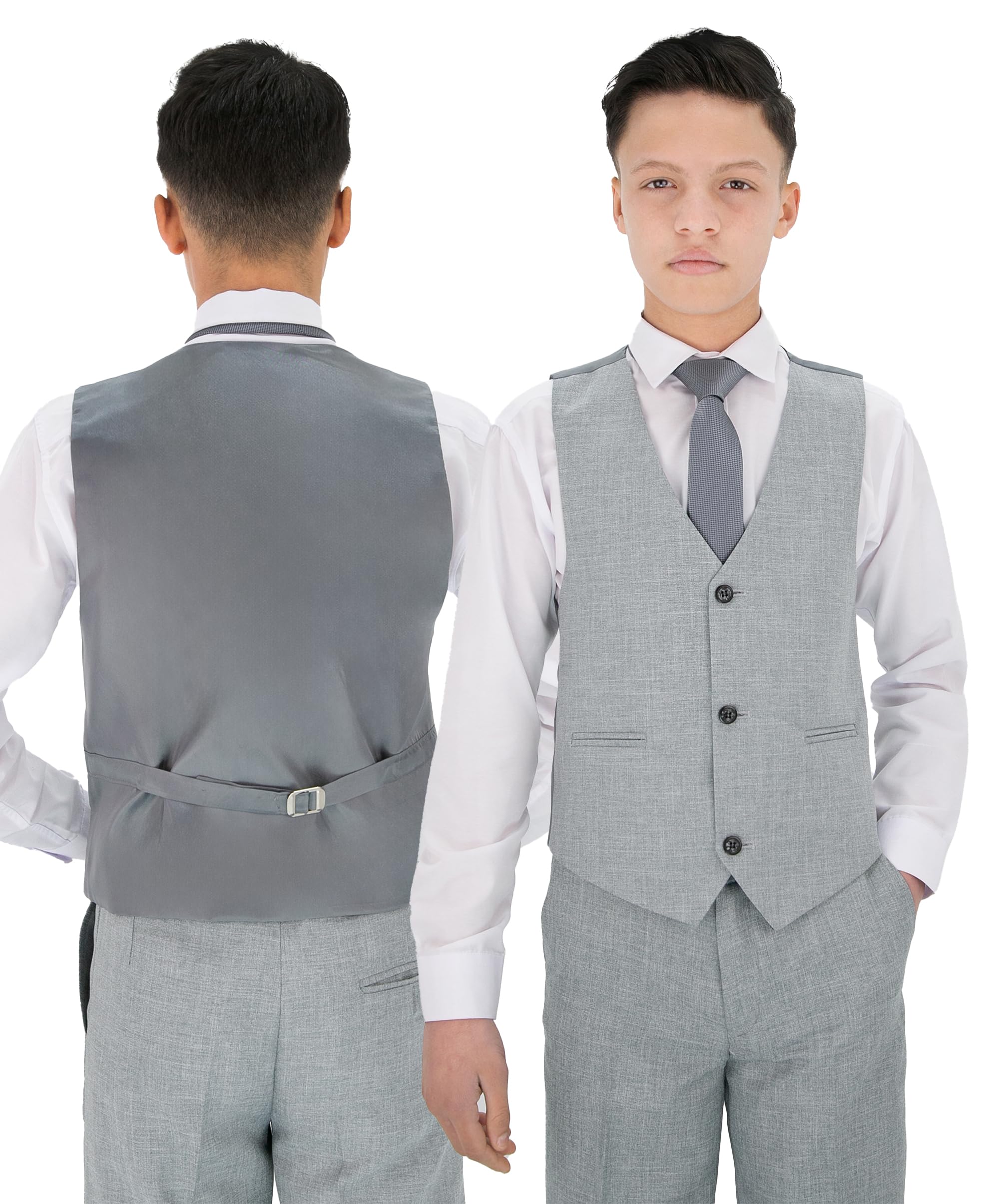 Costume Formel texturé 8 pièces pour garçon - Ensemble Coupe Slim pour garçon d'honneur, Mariage, Communion, 1 à 16 Ans